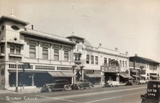 Masonic Hall & Strand Theatre Gilroy California 1954 RPPC Photo Postcard COPY picture