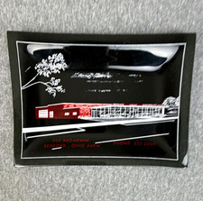 Vintage Mosher Lally Chevrolet Glass Tray Ashtray Bedford Ohio Auto Mile Promo picture