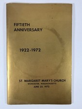 1972 St Margaret Mary Church Worcester MA 50th Anniversary Booklet VTG picture