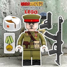 WWII Soviet Union General Minifigure Custom Military Figure Russian Soldier Army picture
