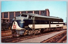 Wabash EMD E8 Locomotive #1007 Train Postcard Decatur Illinois 1960 BB478 picture