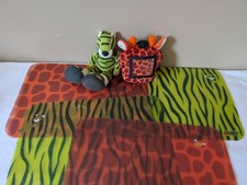 Enesco Nici Vtg Placemets Lot of 4 Tiger Green Tiger Orange Giraffe  Germany Toy picture