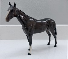 Beswick Porcelain Horse - Glossy Brown 8” X 10” - Excellent picture