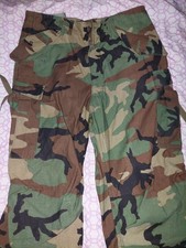 VTG 1985 US Army M65 Cold Weather Field Pants Trousers Woodland Camo Medium Reg picture