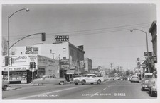 Ukiah California CA Downtown street scene RPPC Real Photo Eastman's Postcard picture