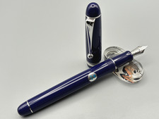 Pilot Custom 74 Fountain Pen Blue 14K Medium Nib Rhodium Trim picture