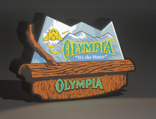 Olympia Beer Bar Sign Salesman Sample 3D Printed LED Light-Up Sign 9