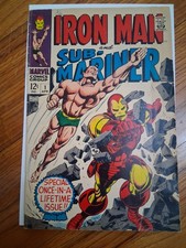 Iron Man and Sub-Mariner #1 Marvel 1968 VG 4x Signed Stan Lee, Johnny Craig More picture