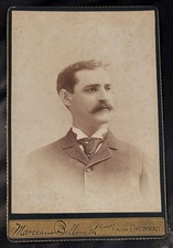 1880s-90s MLB Cincinnati Reds Baseball HOF Second Base Bid McPhee Cabinet Card picture