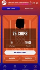 Dave and Buster's Power Card w/15,000 tickets (Please Read Description) picture