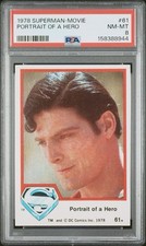 1978 TOPPS SUPERMAN MOVIE #61 PORTRAIT OF A HERO PSA 8 NM-MINT LOW POP picture