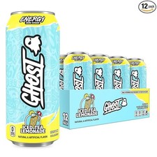 GHOST Energy Drink, Zero Sugars, 12-Pack, Iced Tea Lemonade, 16oz Energy & Focus picture