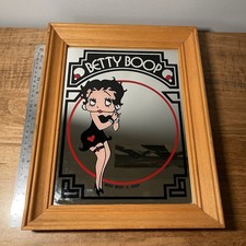Vtg Betty Boop Collectible Boop Boop A Doop Wood Saloon Mirror 14.5” X 11.5” picture