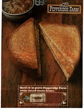 1968 PEPPERIDGE FARM White Bread Toast with coupon Vintage Print Ad picture