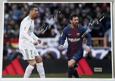 Lionel Messi And Cristiano Ronaldo Signed Photo, 8.5x12 with COA, picture