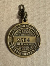 Vintage Southern Pacific Railroad Key Return Fob Tag picture