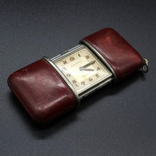 MOVADO ermeto Pendant Watch Travel Watch Manual Winding Leather picture