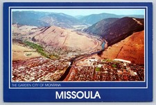 Vintage Postcard Missoula MT Aerial View Cityscape picture
