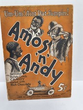 ORIGINAL AMOS N ANDY CHOCOLATE HONEY COMB CANDY BOX 1930'S SELDOM SEEN picture