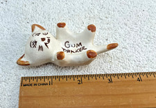 VTG 1950-60's Ceramic Kitty Cat Gum Parker Chewing Gum Holder picture