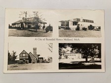 Vintage 1940s Midland, Michigan RPPC Real Photo Postcard City of Beautiful Homes picture