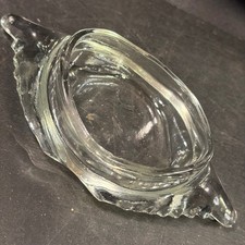 Set of 8 Vintage Glasbake 40's Imperial Crab Dish Clear Glass Seafood Bowl picture