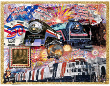 Commemorative Calendars Founding Fathers- 2 ornaments ATF - #4014 250 TRAINS picture