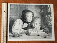 Harper's Weekly 1875 Sketch Print THE READING LESSON picture