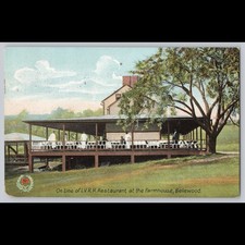 Antique Postcard L.V.R.R. Restaurant Farmhouse Bellewood Frenchtown NJ 1908 picture