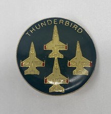 Vintage Thunderbird Jets In Formation Enamel Lapel Hat Pin picture