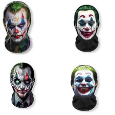 2PCS 3&4PCS 3D Joker  Printed Cosplay Headwear Hiphop Mesh Full Face Mask picture