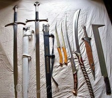 Handmade Fantasy LOTR Sword Collection Stainless Steel Medieval Display Set picture