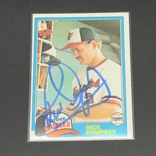 Rick Dempsey Signed 1981 Topps #615 Card - Baltimore Orioles - TTM Autograph picture