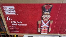 6 ft LED Home Accents Nutcracker Soldier Candy Holiday. Open Box New picture
