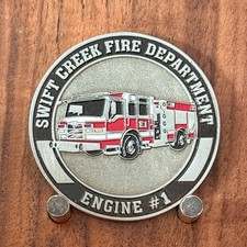 Swift Creek Fire Department Engine #1 North Carolina Challenge Coin  M#14 picture