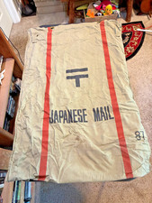 Vtg WWII WW2 Era Japanese Internment Camp Mail Large Canvas Bag Japan #91   H picture
