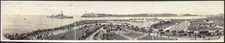 Havana Cuba 1928 U.S.S. Texas Entering Harbor Malecon Panoramic Crowd picture