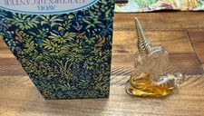 Vintage Avon Unicorn Perfume Decanter With Box Gold Horn Charisma RARE picture