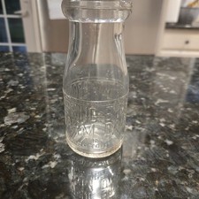 Half Pint Glass Dairy Milk Bottle Spring Brook Farm Newington Conn Ct picture