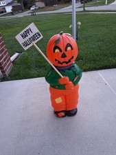 Halloween 🎃 blow mold VINTAGE Don Featherstone Pumpkin Scarecrow Union Products picture