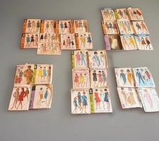 Lot Of 32 MCM 1963-1969 Vintage Uncut/Cut Simplicity & McCall's Sewing Patterns picture