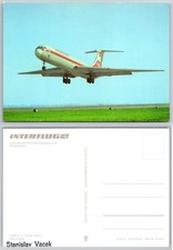 Continental Interflug Airplane Postcard picture