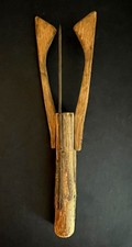 INUIT KAKIVAK LEISTER WOOD FISH SPEAR Authentic Hand-Made Alaskan PNW Antique picture