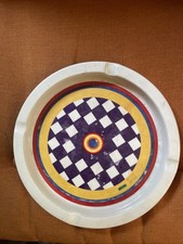 Vintage Retro 1968 PETER MAX - 10” Check Psychedelic AshTray Iroquois CHINA USA picture
