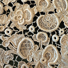 Antique Handmade Venetian Needlepoint Lace Panel 17th Century picture