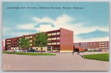 Norman Oklahoma OK University Girls Dormitory Postcard c1950s picture