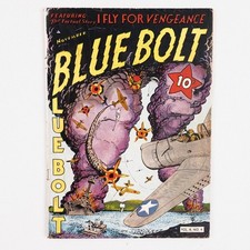 Blue Bolt, 1943 Comic, Vol. 4 #4, WW2, 2.0 Good picture