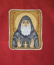 Saint Gabriel of Georgia Orthodox Pocket Icon 3.35x3.94 Embroidered picture