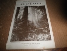 Old original Sequoia  National Park  22 page Visitor Brochure 1930's picture