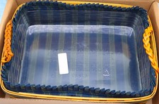 Longaberger Collectors Club 1996 Small Serving Tray Basket w/ Protector Liner picture